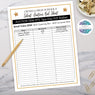 elegant black and gold silent auction basket raffle fundraiser bidding sheet template
